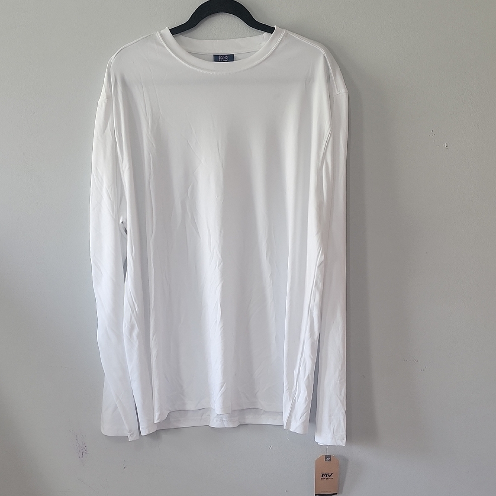 MV Sport Crisp White Long Sleeve Shirt